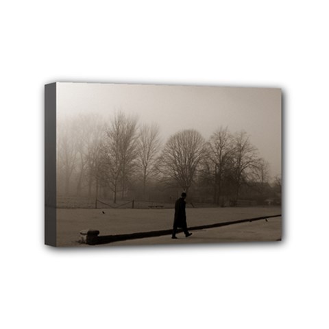 Foggy Morning, Oxford 4  X 6  Framed Canvas Print by artposters