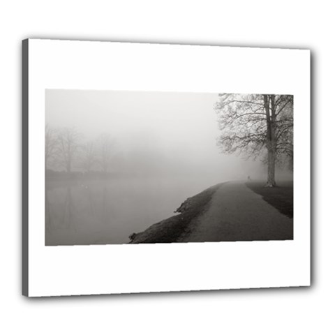 Foggy Morning, Oxford 20  X 24  Framed Canvas Print by artposters