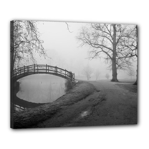 Foggy Morning, Oxford 16  X 20  Framed Canvas Print by artposters
