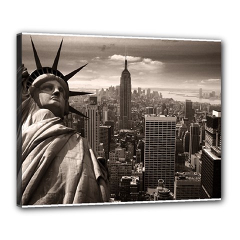 Statue Of Liberty, New York 16  X 20  Framed Canvas Print by artposters