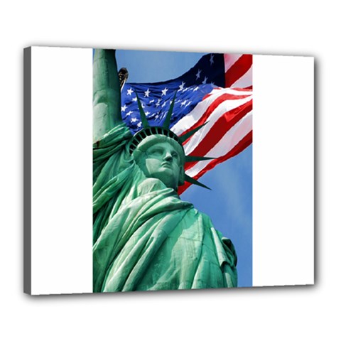 Statue Of Liberty, New York 16  X 20  Framed Canvas Print by artposters