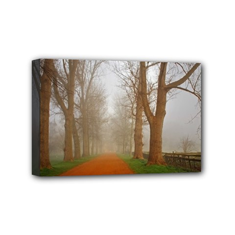 Foggy Morning, Oxford 4  X 6  Framed Canvas Print by artposters