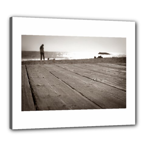 Laguna Beach Walk Canvas 24  X 20  (framed) by hlehnerer