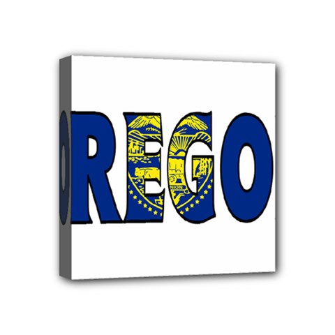 Oregon Mini Canvas 4  X 4  (framed) by worldbanners