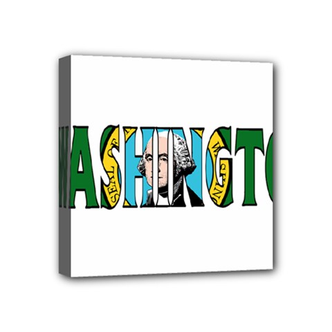 Washington Mini Canvas 4  X 4  (framed) by worldbanners