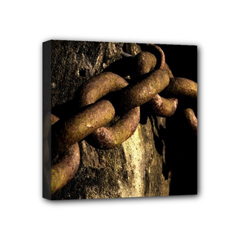 Chain Mini Canvas 4  X 4  (framed) by Siebenhuehner