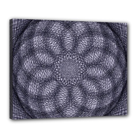 Spirograph Canvas 20  X 16  (framed) by Siebenhuehner