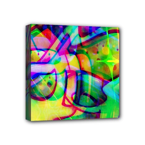 Graffity Mini Canvas 4  X 4  (framed) by Siebenhuehner