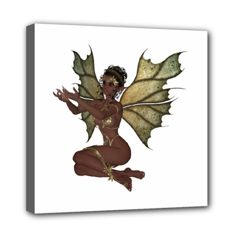 Faerie Nymph Fairy With Outreaching Hands Mini Canvas 8  X 8  (framed) by goldenjackal