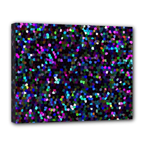 Glitter 1 Canvas 14  X 11  (framed) by MedusArt