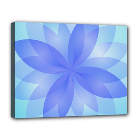 Abstract Lotus Flower 1 Canvas 14  X 11  (framed) by MedusArt