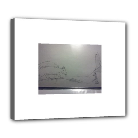 To Battle Deluxe Canvas 24  X 20  (framed) by WispsofFantasy
