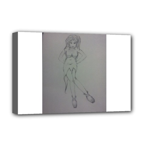 Mischevious Deluxe Canvas 18  X 12  (framed) by WispsofFantasy