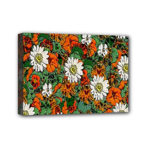 Flowers Mini Canvas 7  X 5  (framed) by Rbrendes