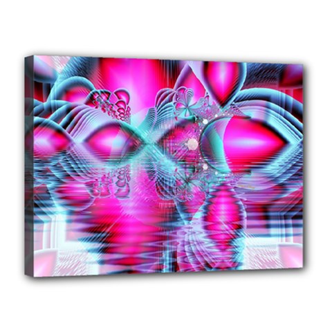 Ruby Red Crystal Palace, Abstract Jewels Canvas 16  X 12  (framed) by DianeClancy