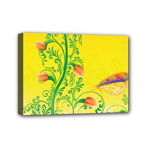 Whimsical Tulips Mini Canvas 7  X 5  (framed) by StuffOrSomething