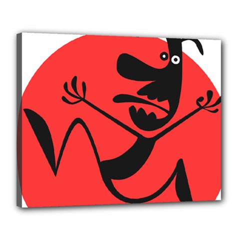 Running Man Canvas 20  X 16  (framed) by StuffOrSomething