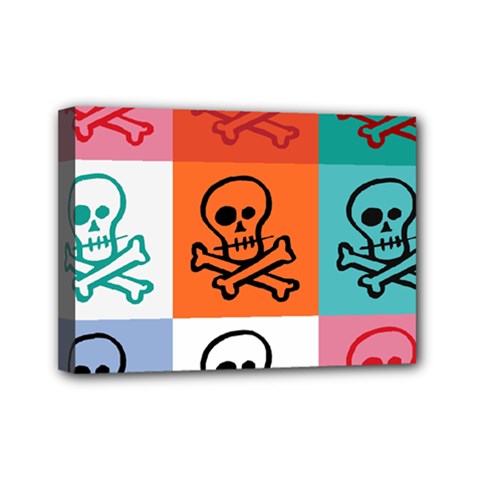 Skull Mini Canvas 7  X 5  (framed) by Siebenhuehner