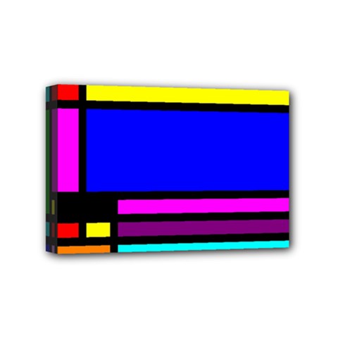 Mondrian Mini Canvas 6  X 4  (framed) by Siebenhuehner