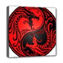 Yin Yang Dragons Red and Black Mini Canvas 8  x 8  (Framed) View1