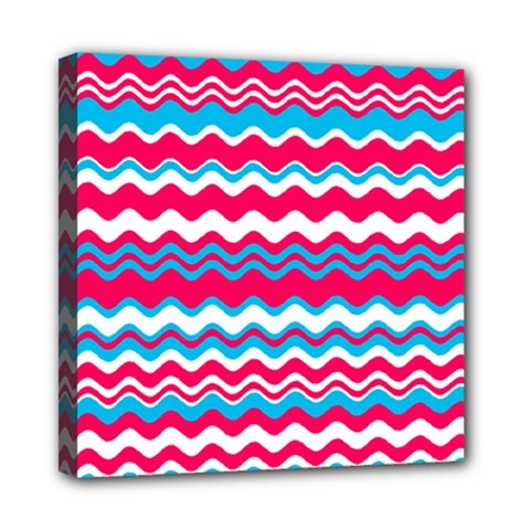Waves Pattern Mini Canvas 8  X 8  (stretched) by LalyLauraFLM