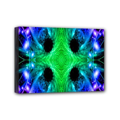 Alien Snowflake Mini Canvas 7  X 5  (framed) by icarusismartdesigns