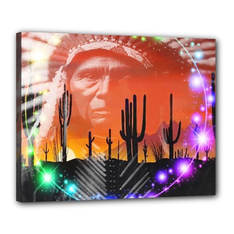 Ghost Dance Canvas 20  X 16  (framed) by icarusismartdesigns