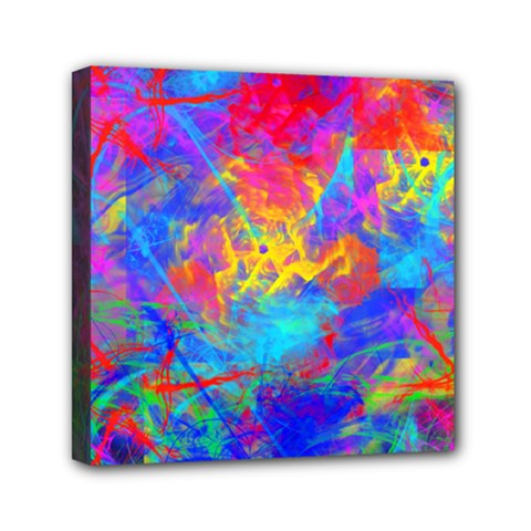 Colour Chaos  Mini Canvas 6  X 6  (framed) by icarusismartdesigns