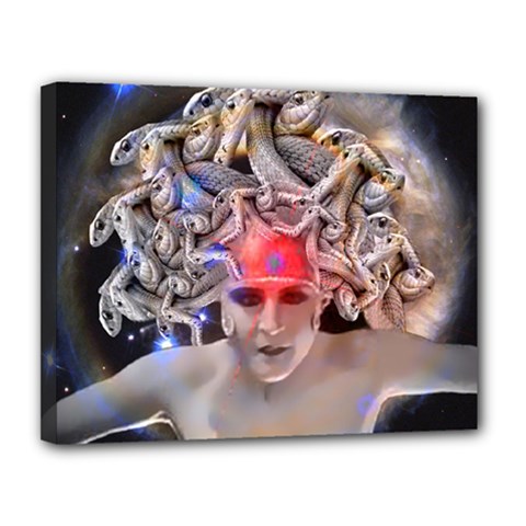 Medusa Canvas 14  X 11  (framed) by icarusismartdesigns