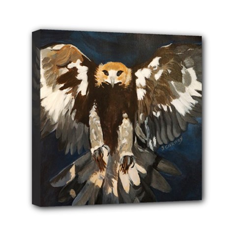 Golden Eagle Mini Canvas 6  X 6  (framed) by JUNEIPER07