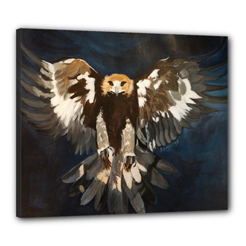 Golden Eagle Canvas 24  X 20  (framed) by JUNEIPER07