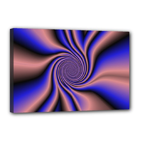 Purple Blue Swirl Canvas 18  X 12  (stretched) by LalyLauraFLM