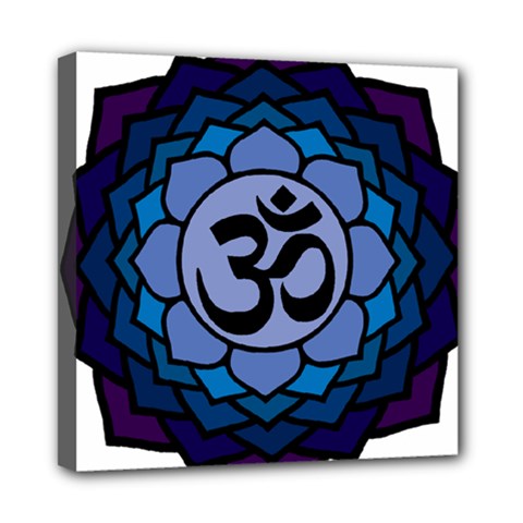 Ohm Lotus 01 Mini Canvas 8  X 8  (framed) by oddzodd
