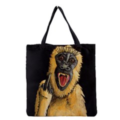 Monkey Bastard Grocery Tote Bag by retz