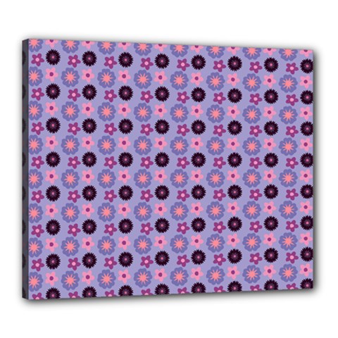 Cute Floral Pattern Canvas 24  X 20  (framed) by GardenOfOphir