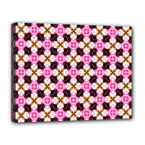 Cute Pretty Elegant Pattern Canvas 14  X 11  (framed) by GardenOfOphir