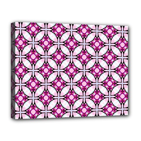 Cute Pretty Elegant Pattern Canvas 14  X 11  (framed) by GardenOfOphir