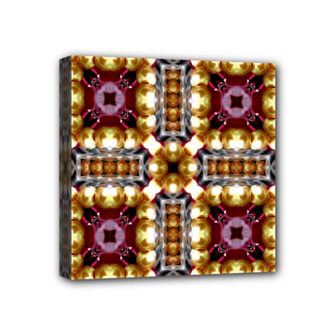 Cute Pretty Elegant Pattern Mini Canvas 4  X 4  (framed) by GardenOfOphir