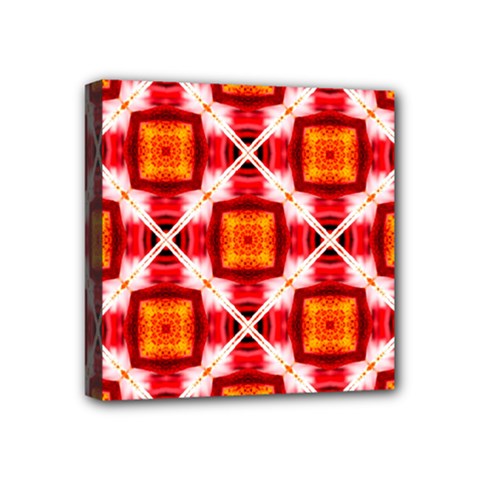 Cute Pretty Elegant Pattern Mini Canvas 4  X 4  (framed) by GardenOfOphir