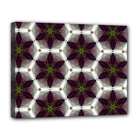 Cute Pretty Elegant Pattern Canvas 14  X 11  (framed) by GardenOfOphir
