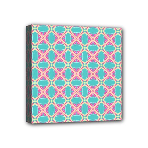 Cute Pretty Elegant Pattern Mini Canvas 4  X 4  (framed) by GardenOfOphir