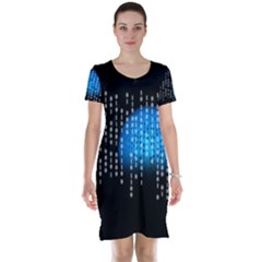 Binary Rain Short Sleeve Nightdress by StuffOrSomething