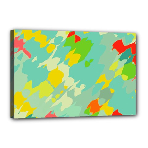 Smudged Shapes Canvas 18  X 12  (stretched) by LalyLauraFLM