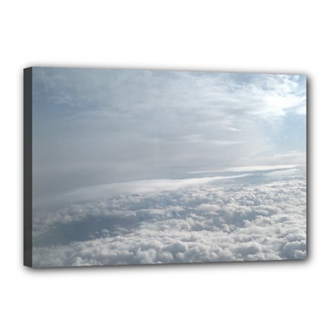 Sky Plane View Canvas 18  X 12  (framed) by yoursparklingshop