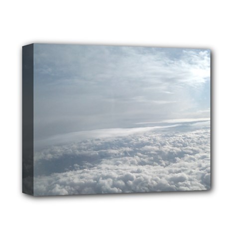 Sky Plane View Deluxe Canvas 14  X 11  (framed) by yoursparklingshop