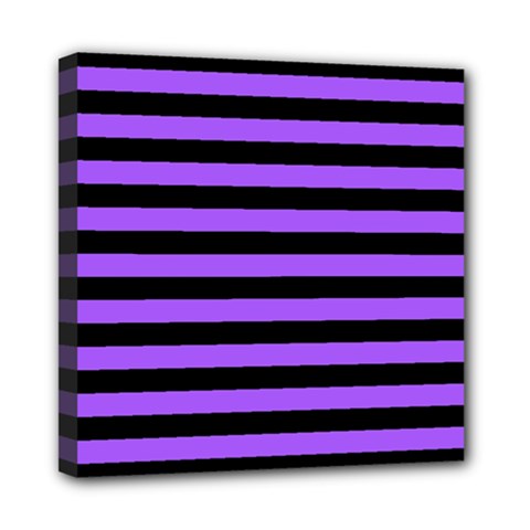 Purple Stripes Mini Canvas 8  X 8  (framed) by ArtistRoseanneJones