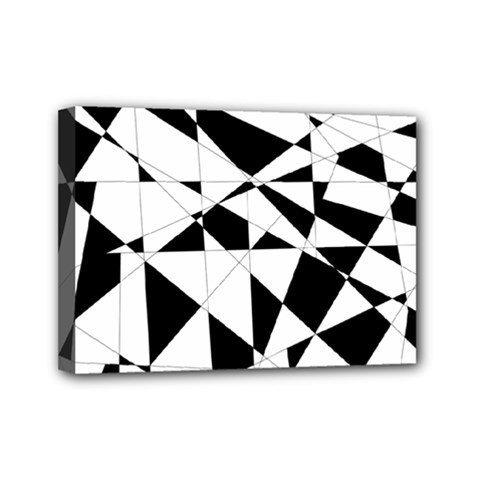 Shattered Life In Black & White Mini Canvas 7  X 5  (framed) by StuffOrSomething