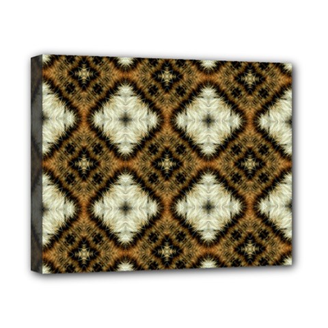Faux Animal Print Pattern Canvas 10  X 8  by GardenOfOphir