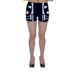 Masked Skinny Shorts by ArtistRoseanneJones
