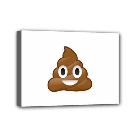Poop Mini Canvas 7  X 5  by redcow